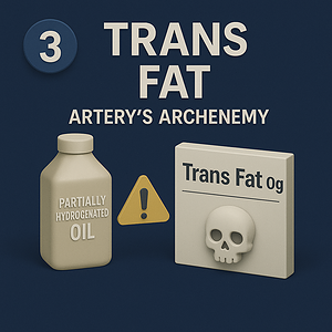 ไขมันทรานส์ อันตรายต่อสุขภาพหัวใจและหลอดเลือด ผลิตภัณฑ์น้ำมันไฮโดรเจนเนตครึ่งหนึ่งที่ควรหลีกเลี่ยงเพื่อสุขภาพที่ดีขึ้น.