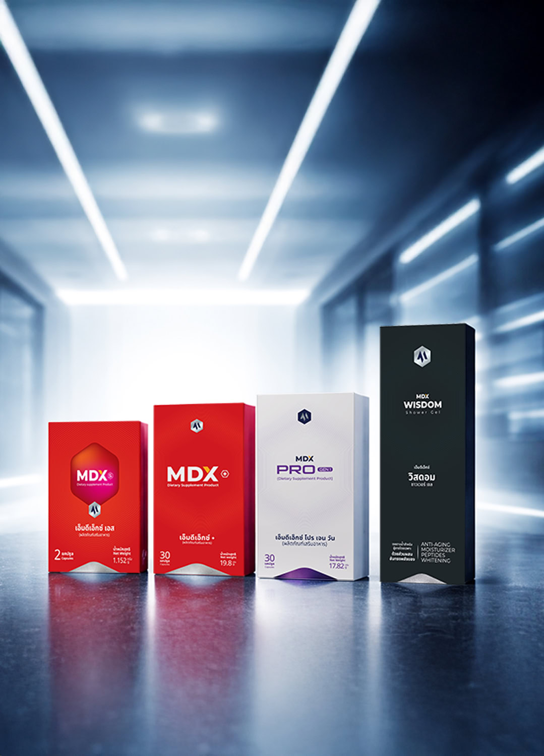 ผลิตภัณฑ์บำรุงผู้ชาย MDX สำหรับดูแลสุขภาพและความงาม.